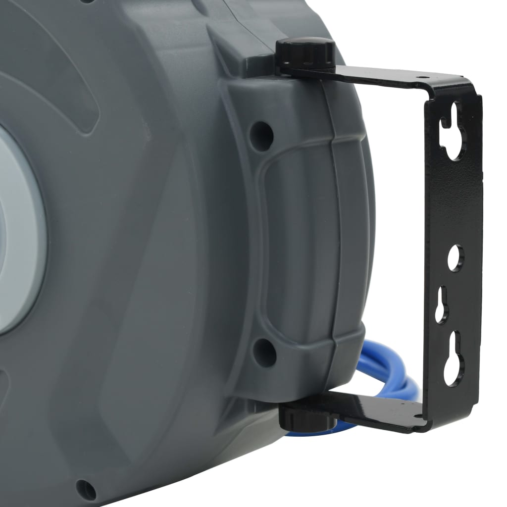vidaXL Retractable Air Hose Reel Wall Mount Air Compressor Hose Reel 1/4"-3