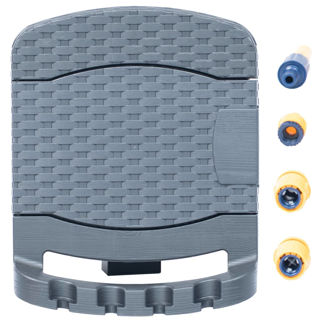 vidaXL Hose Reel Patio Wall Mounted Hose Holder Hose Hanger with Hose Plastic-1