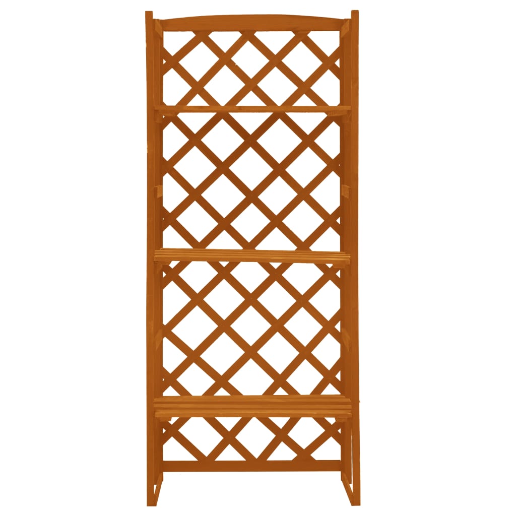 vidaXL Plant Rack Plant Stand with Trellis Flower Pot Stand Solid Firwood-2