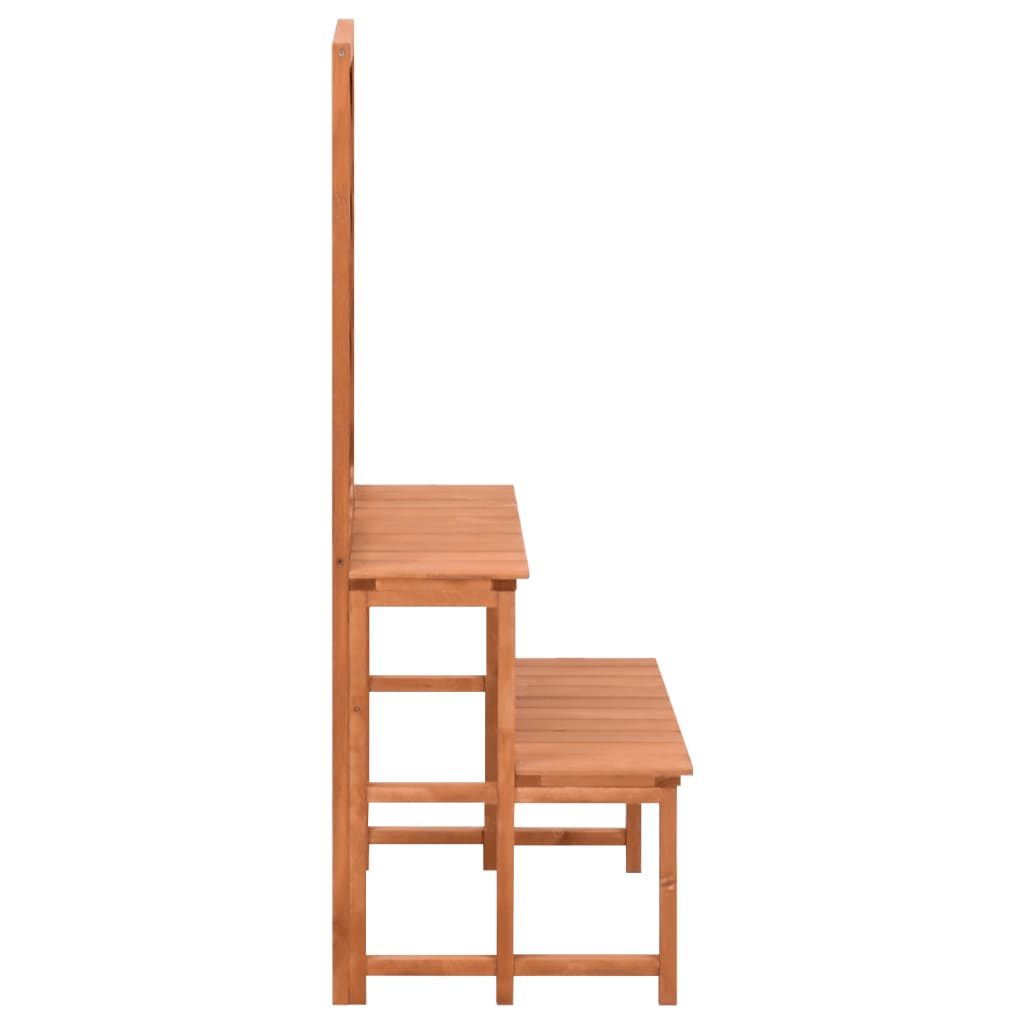 vidaXL Plant Rack 2-Tier Plant Stand with Trellis Flower Pot Stand Solid Wood-2
