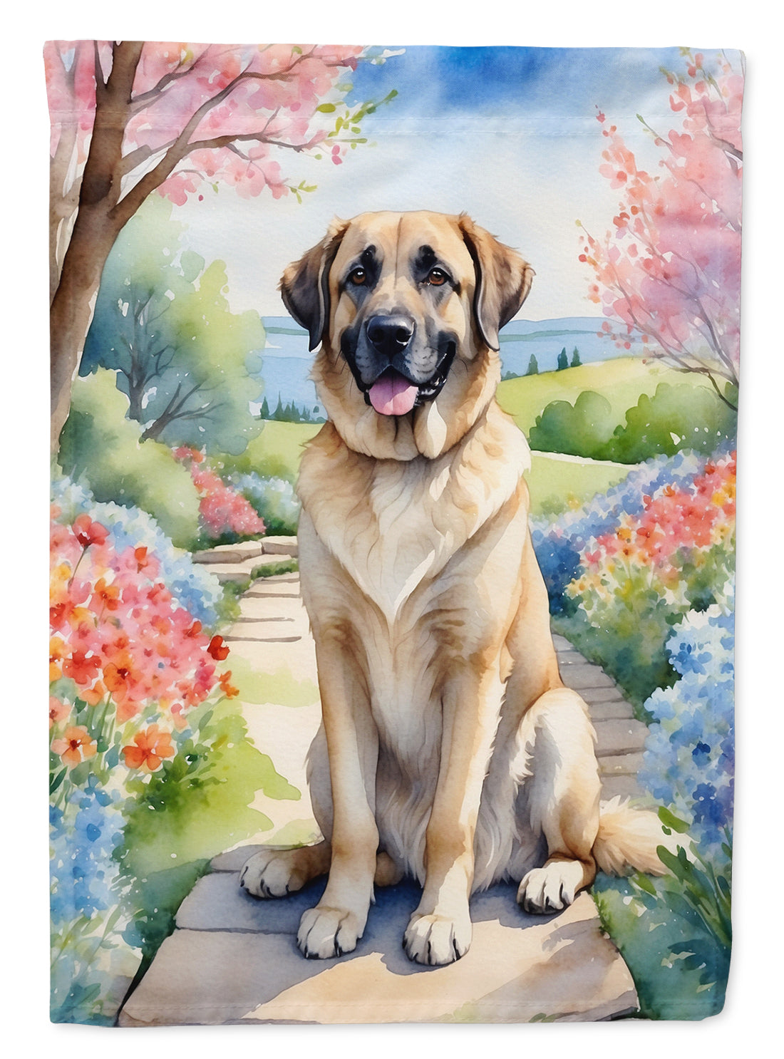 Anatolian Shepherd Spring Garden Garden Flag-0