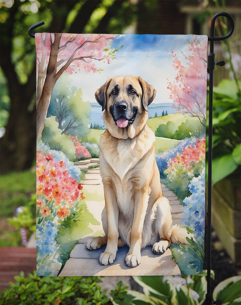 Anatolian Shepherd Spring Garden Garden Flag-2