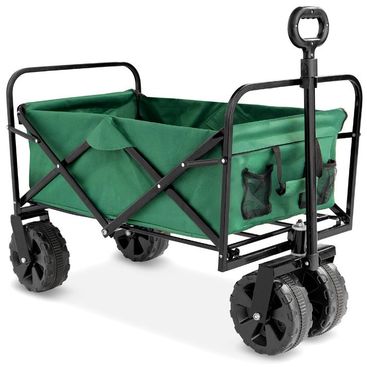 Green Heavy Duty Collapsible Multipurpose Indoor/Outdoor Utility Garden Cart-0
