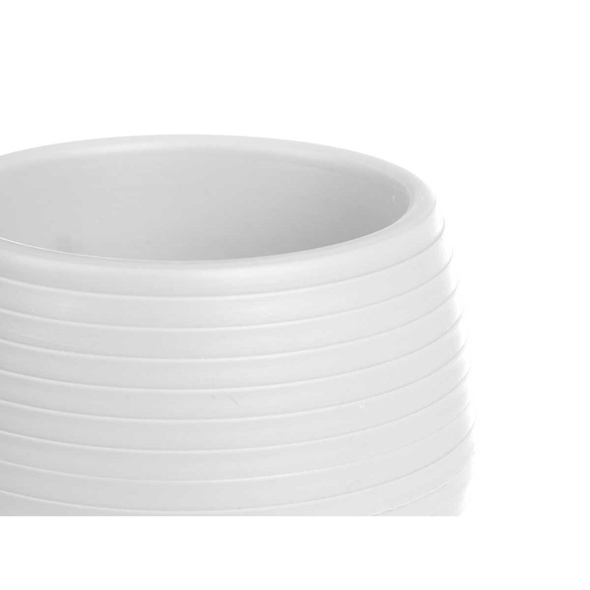 Set of pots 6,2 x 6,2 x 6,6 cm White Plastic (8 Units)-1