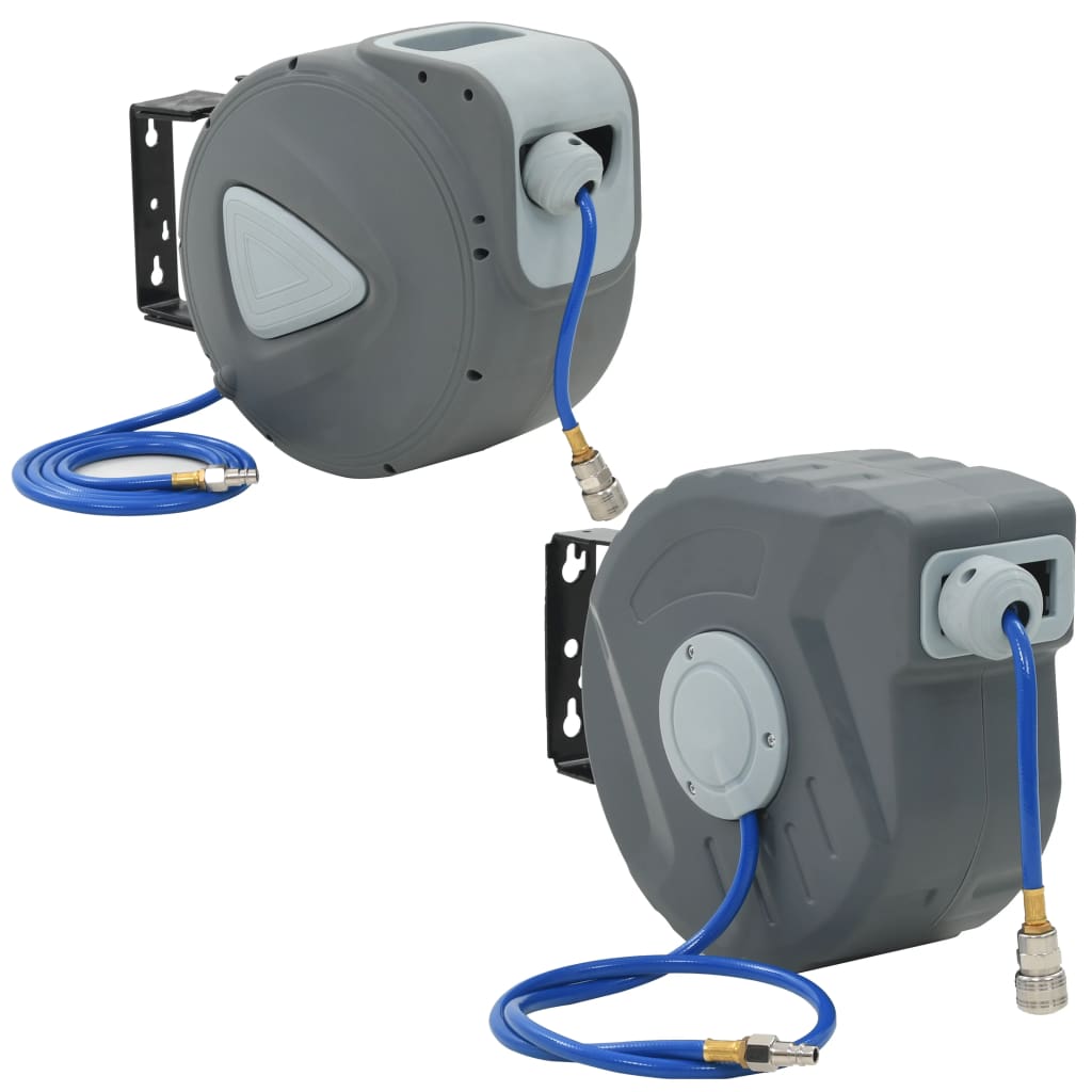 vidaXL Retractable Air Hose Reel Wall Mount Air Compressor Hose Reel 1/4"-5