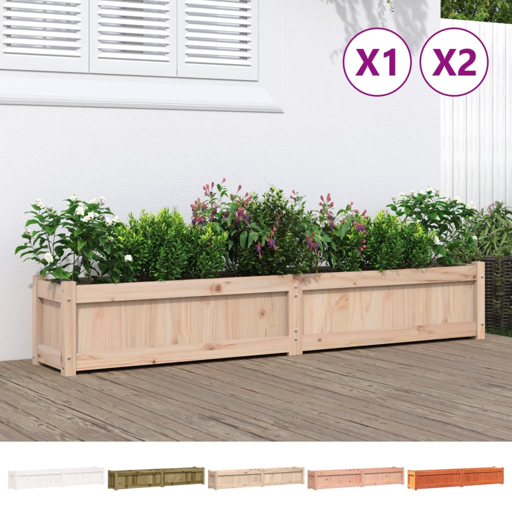 vidaXL Garden Planters Decorative Outdoor Plant Pot Flower Box Solid Wood Pine-4