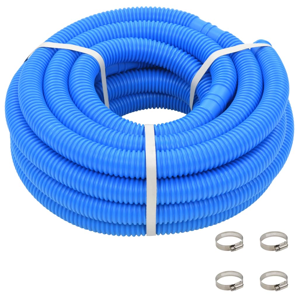 vidaXL Vacuum Hose Pool Hose with 4 Clamps Vacuum Cleaner Hose 1.5" 19.7'-5